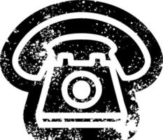 ancienne icône de téléphone en détresse vecteur