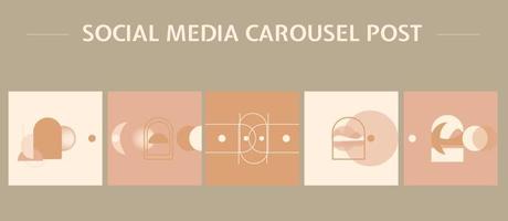 modèle de publication de carrousel de médias sociaux vecteur