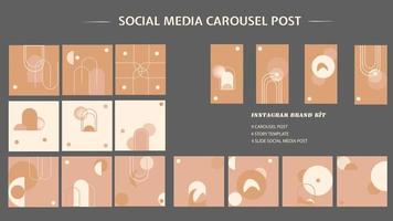 modèle de publication de carrousel de médias sociaux vecteur