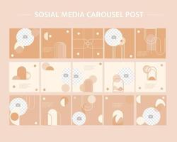 modèle de publication de carrousel de médias sociaux vecteur