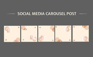 modèle de publication de carrousel de médias sociaux vecteur