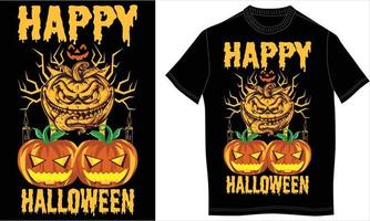 conception de t-shirt d'halloween vecteur