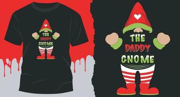 le design du t-shirt papa gnome. vecteur