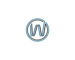 création de logo lettre w et ww dans un modèle vectoriel de style géométrique moderne.
