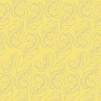 motif cachemire abstrait sans couture, éléments complexes sur fond jaune vecteur