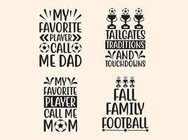 conception de t-shirt de typographie de football vecteur