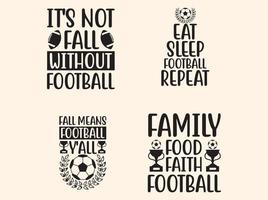 conception de t-shirt de typographie de football vecteur