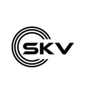 skv lettre logo modèle vecteur icône conception vecteur gratuit