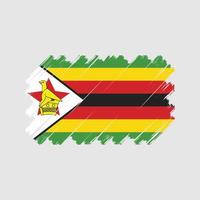 vecteur de drapeau du zimbabwe. drapeau national