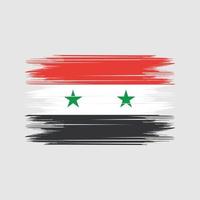 vecteur de brosse de drapeau de la syrie. vecteur de brosse de drapeau national