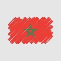 vecteur de drapeau marocain. drapeau national