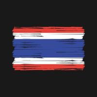 pinceau de drapeau de la thaïlande. drapeau national vecteur