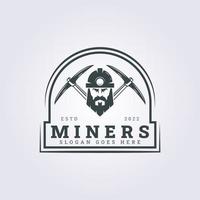 Symbole de l'homme mineurs logo vector illustration design