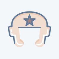 icône casque de boxe. lié au symbole du sport de combat. style de griffonnage. conception simple modifiable. illustration simple.boxe vecteur