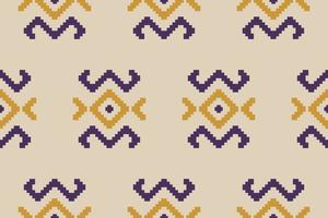 motif harmonieux d'ikat ethnique géométrique en tribal. vecteur