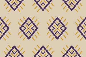 arrière-plan abstrait ikat ethnique. motif géométrique sans soudure en tribal. tissu style indien. vecteur