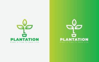 création de logo de plantation d'arbres, plante bio, logo de biologie, vecteur d'élément de nature écologique, logo de feuille d'arbre,