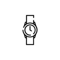 montre, montre-bracelet, horloge, temps pointillé icône vector illustration logo modèle. adapté à de nombreuses fins.