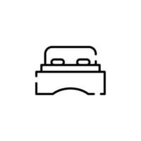 lit, modèle de logo d'illustration vectorielle d'icône de ligne pointillée de chambre à coucher. adapté à de nombreuses fins. vecteur