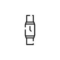 montre, montre-bracelet, horloge, temps pointillé icône vector illustration logo modèle. adapté à de nombreuses fins.