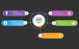 modèle d'infographie de cercle de base vecteur