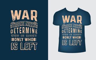 modèle de conception de t-shirt de guerre vecteur