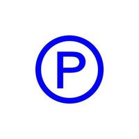 icône de signe de stationnement vecteur