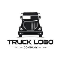 illustration de silhouette de logo vectoriel de camion pour l'entreprise, l'industrie, le fret, la livraison logistique