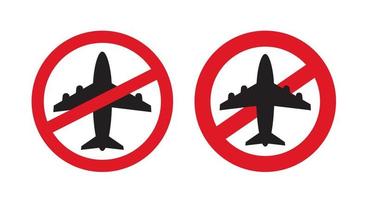 icône d'interdiction d'avion. illustration vectorielle vecteur