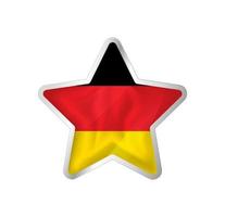 drapeau allemand en étoile. bouton étoile et modèle de drapeau. édition facile et vecteur en groupes. illustration vectorielle de drapeau national sur fond blanc.