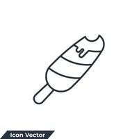 illustration vectorielle de crème glacée icône logo. modèle de symbole de glaces savoureuses pour la collection de conception graphique et web vecteur