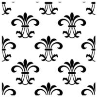 motif royal noir fleur de lys sans couture vecteur