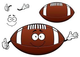 personnage de dessin animé de ballon de football américain ou de rugby vecteur