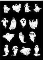 fantômes d'halloween blancs vecteur