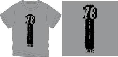 78 vie à la mode t-shirt élégant design graphique illustration vectorielle vecteur