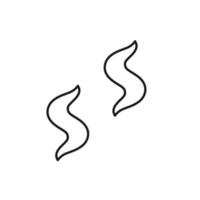 symbole de contour vectoriel adapté aux pages Internet, sites, magasins, magasins, réseaux sociaux. trait modifiable. icône de ligne de fumée ou de fumée