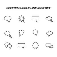 concept de signe et de symboles. diverses icônes de ligne de bulles. traits modifiables. signes vectoriels pour les sites Web, les applications, les bannières, etc. vecteur