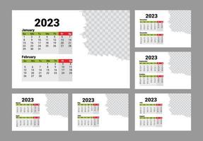 modèle de conception de calendrier 2023 vecteur