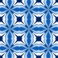 conception de motif en zigzag chevron ton bleu avec style aztèque. motif chevron sans soudure. illustration vectorielle. vecteur