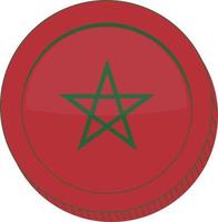 drapeau marocain dessiné à la main, dirham marocain dessiné à la main vecteur