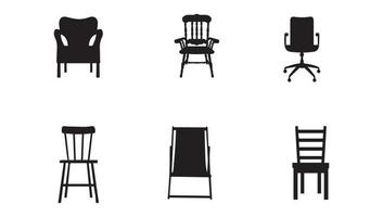 collection d'images vectorielles de chaises, de chaises, de chaises et d'icônes de sièges, illustration, ensemble d'icônes de ligne de meubles, icône de chaise, ensemble d'illustrations plates de chaises, chaise de bureau vide, vecteur libre parfait pixel