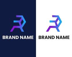modèle de conception de logo moderne lettre r et y vecteur