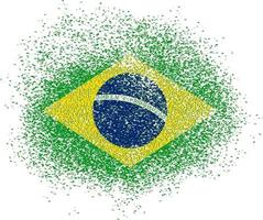 drapeau du brésil avec vecteur de particules