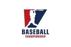 lettre v avec création de logo de baseball. éléments de modèle de conception de vecteur pour l'équipe sportive ou l'identité d'entreprise.