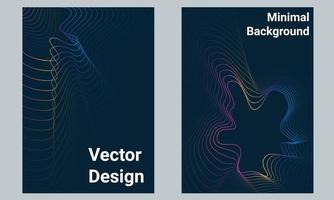 lignes multicolores sur fond sombre. arrière-plans de stock de vecteur. élément de conception. couvertures. vecteur