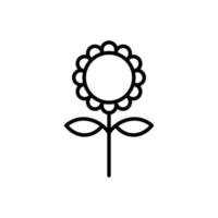 icône de fleur. tournesol. illustration de conception d'icône de fleur. signe d'icône de fleur. vecteur d'icône de fleur. conception de vecteur de logo de fleur.