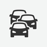 icône d'embouteillage. symbole d'icône de route de circulation. vecteur