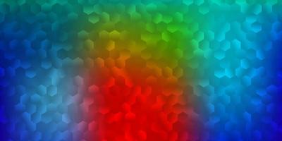 disposition vectorielle multicolore légère avec des formes d'hexagones. vecteur