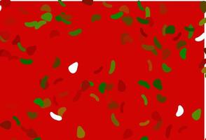 fond de vecteur vert clair et rouge avec des formes abstraites.