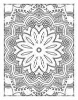 intérieur d'une page à colorier. mandala noir et blanc pour l'intérieur des pages à colorier. vecteur de conception d'ornement de mandala de décoration. vecteur de modèle de mandala vintage.